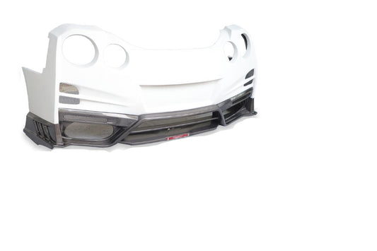 Nissan GTR R35 CBA DBA EBA 2008 2009 2010 2011 2012 2013 2014 2015 2016 2017 2018 2019 2020 2021 2022 2023 2024 with Aftermarket Parts - TS Style Rear Bumper & Diffuser Carbon Fiber / FRP from Aero Republic