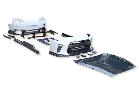 Nissan GTR R35 CBA DBA EBA 2008 2009 2010 2011 2012 2013 2014 2015 2016 2017 2018 2019 2020 2021 2022 2023 2024 with Aftermarket Parts - TSV1 Style Full Body Kit Carbon Fiber / FRP from Aero Republic