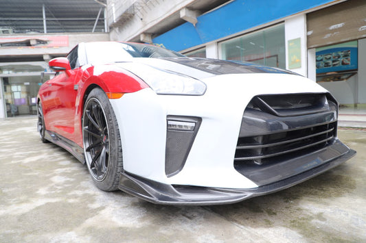 Nissan GTR R35 CBA DBA EBA 2008 2009 2010 2011 2012 2013 2014 2015 2016 2017 2018 2019 2020 2021 2022 2023 2024 with Aftermarket Parts - TS Style Side Skirts Carbon Fiber / FRP from Aero Republic
