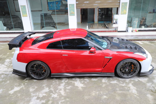 Nissan GTR R35 CBA DBA EBA 2008 2009 2010 2011 2012 2013 2014 2015 2016 2017 2018 2019 2020 2021 2022 2023 2024 with Aftermarket Parts - TS Style Rear Wing Carbon Fiber / FRP from Aero Republic