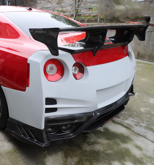 Nissan GTR R35 CBA DBA EBA 2008 2009 2010 2011 2012 2013 2014 2015 2016 2017 2018 2019 2020 2021 2022 2023 2024 with Aftermarket Parts - TS Style Rear Wing Carbon Fiber / FRP from Aero Republic