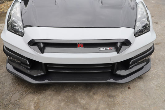 Nissan GTR R35 CBA DBA EBA 2008 2009 2010 2011 2012 2013 2014 2015 2016 2017 2018 2019 2020 2021 2022 2023 2024 with Aftermarket Parts - TSV2 Style Front Bumper & Lip Carbon Fiber / FRP from Aero Republic