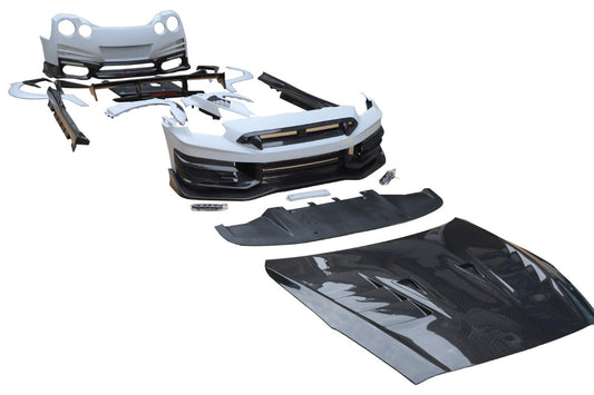 Nissan GTR R35 CBA DBA EBA 2008 2009 2010 2011 2012 2013 2014 2015 2016 2017 2018 2019 2020 2021 2022 2023 2024 with Aftermarket Parts - TSV2 Style Full Body Kit Carbon Fiber / FRP from Aero Republic