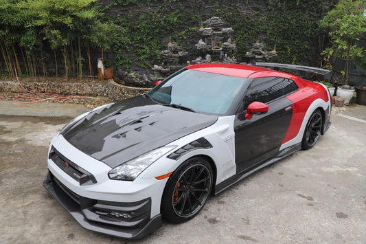Nissan GTR R35 CBA DBA EBA 2008 2009 2010 2011 2012 2013 2014 2015 2016 2017 2018 2019 2020 2021 2022 2023 2024 with Aftermarket Parts - TSV2 Style Full Body Kit Carbon Fiber / FRP from Aero Republic