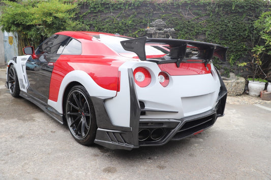 Nissan GTR R35 CBA DBA EBA 2008 2009 2010 2011 2012 2013 2014 2015 2016 2017 2018 2019 2020 2021 2022 2023 2024 with Aftermarket Parts - TSV2 Style Full Body Kit Carbon Fiber / FRP from Aero Republic