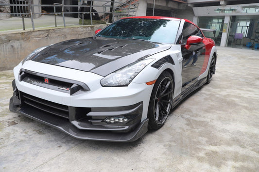 Nissan GTR R35 CBA DBA EBA 2008 2009 2010 2011 2012 2013 2014 2015 2016 2017 2018 2019 2020 2021 2022 2023 2024 with Aftermarket Parts - TSV2 Style Full Body Kit Carbon Fiber / FRP from Aero Republic