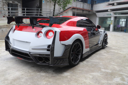 Nissan GTR R35 CBA DBA EBA 2008 2009 2010 2011 2012 2013 2014 2015 2016 2017 2018 2019 2020 2021 2022 2023 2024 with Aftermarket Parts - TSV2 Style Full Body Kit Carbon Fiber / FRP from Aero Republic