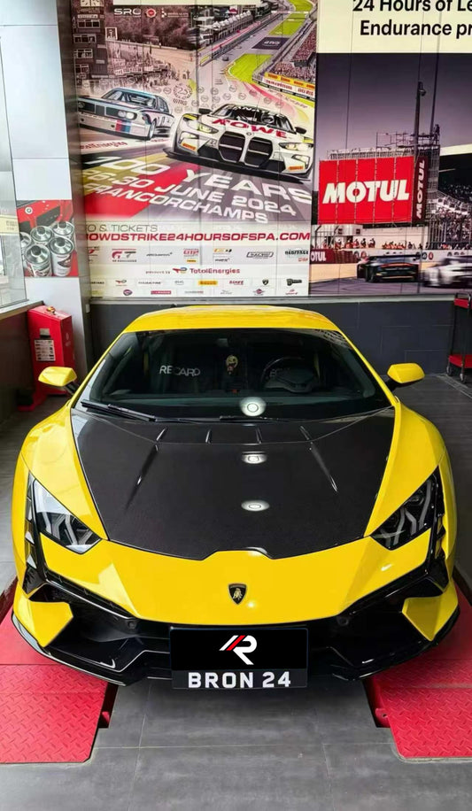 Aero Republic Tecnica Style Hood for Lamborghini Huracan Tecnica Performante Evo LP610 LP580 2015-2024 Dry Pre-preg Carbon Fiber