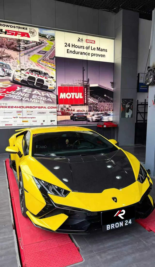 Aero Republic Tecnica Style Hood for Lamborghini Huracan Tecnica Performante Evo LP610 LP580 2015-2024 Dry Pre-preg Carbon Fiber