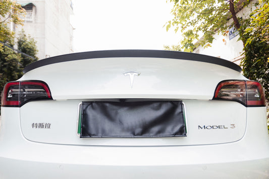 Tesla Model 3 Performance 2017 2018 2019 2020 2021 2022 2023 with Aftermarket Parts - A Style Rear Lip Spoiler Pre-preg Carbon Fiber from Aero Republic