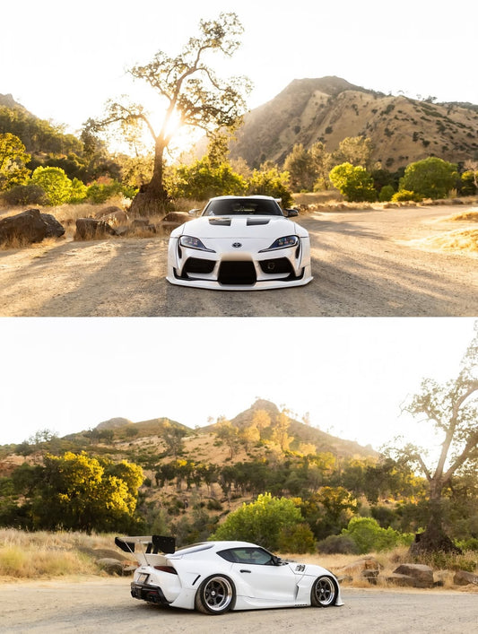 Aero Republic Carbon Fiber Hood Bonnet TS Style for Toyota Supra A90 A91 2020 2021 2022 - Performance SpeedShop