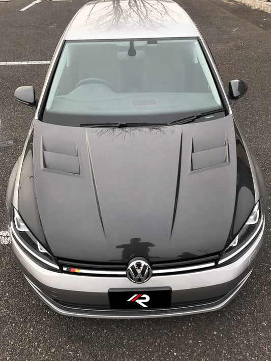 Volkswagen Golf R GTI Base MK7 MK7.5 2015 2016 2017 2018 2019 2020 2021 with Aftermarket Parts - Hood Carbon Fiber from Aero Republi