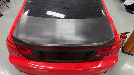 BMW M3 E92 2007 2008 2009 2010 2011 2012 2013 with Aftermarket Parts - Vor Style Ducktail Trunk Dry Pre-preg Carbon Fiber from Aero Republic