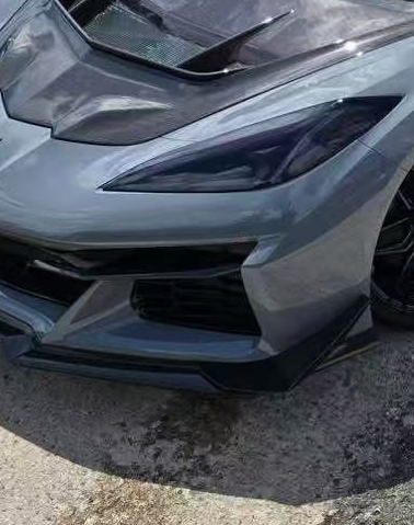 Chevrolet C8 Corvette Z06 2023-ON & C8 Corvette E-Ray 2024-ON with Aftermarket Parts - Z07 Package Style Front Canards Carbon Fiber from Aero Republic