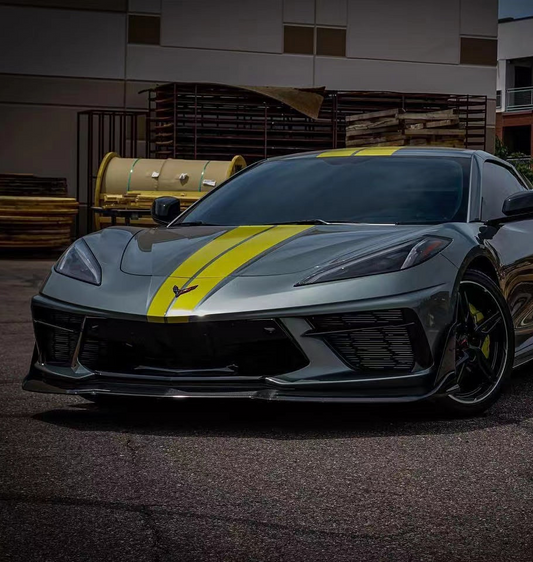 Chevrolet C8 Corvette Base 2020-ON with Aftermarket Parts - ZR Style Front Lip Carbon Fiber from Aero Republic