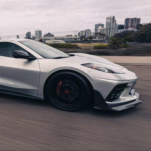 Chevrolet C8 Corvette Base 2020-ON with Aftermarket Parts - ZR Style Front Lip Carbon Fiber from Aero Republic