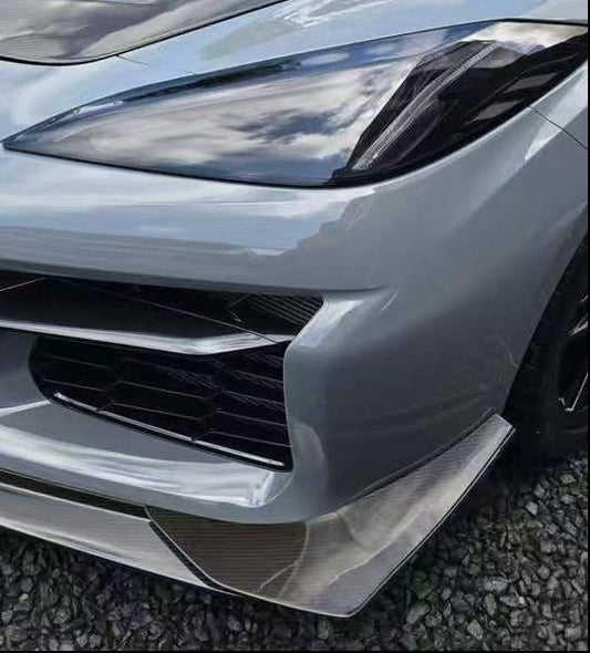 Chevrolet C8 Corvette Z06 2023-ON & C8 Corvette E-Ray 2024-ON with Aftermarket Parts - Z07 Package Style Front Canards Carbon Fiber from Aero Republic