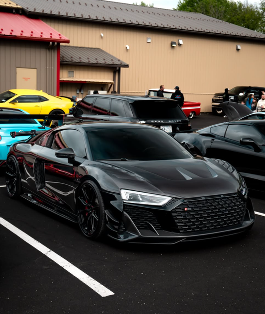 Audi R8 Gen 2 2017 2018 2019 2020 2021 2022 2023 with Aftermarket Parts - AE Style Hood Bonnet Double-sided Carbon Fiber / Partial Carbon Fiber from ArmorExtend