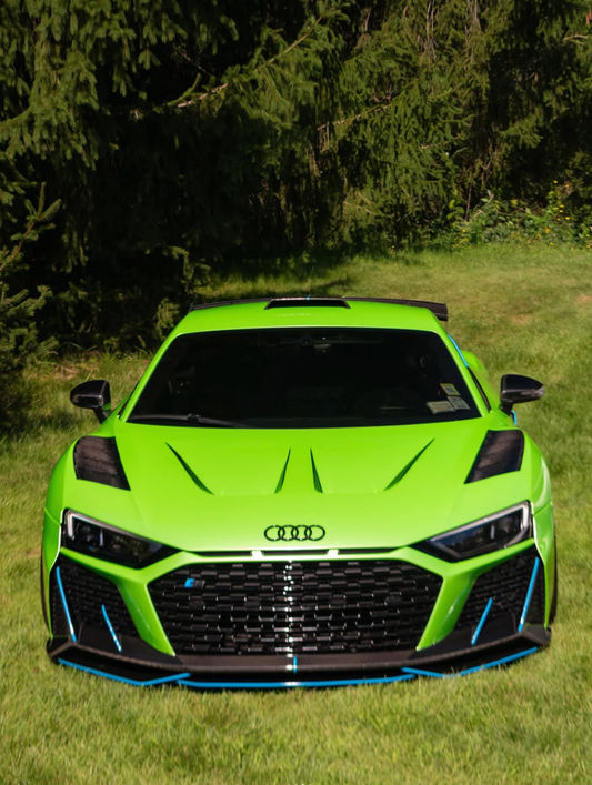 Audi R8 Gen 2 2017 2018 2019 2020 2021 2022 2023 with Aftermarket Parts - AE Style Hood Bonnet Double-sided Carbon Fiber / Partial Carbon Fiber from ArmorExtend
