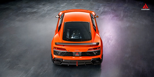 Audi R8 Gen 2 Facelift 2020 2021 2022 2023 with Aftermarket Parts - ART Rear Diffuser Dry Pre-preg Carbon Fiber from ArmorExtend