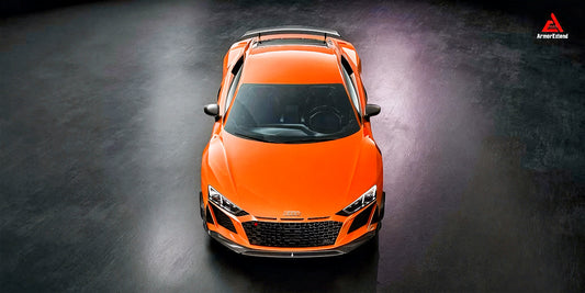 Audi R8 Gen 2 Facelift 2020 2021 2022 2023 with Aftermarket Parts - ART Front Lip Dry Pre-preg Carbon Fiber from ArmorExtend