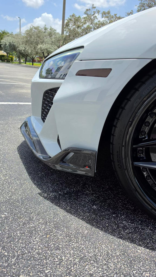 Audi R8 Gen 2 Facelift 2020 2021 2022 2023 with Aftermarket Parts - ART Front Lip Dry Pre-preg Carbon Fiber from ArmorExtend