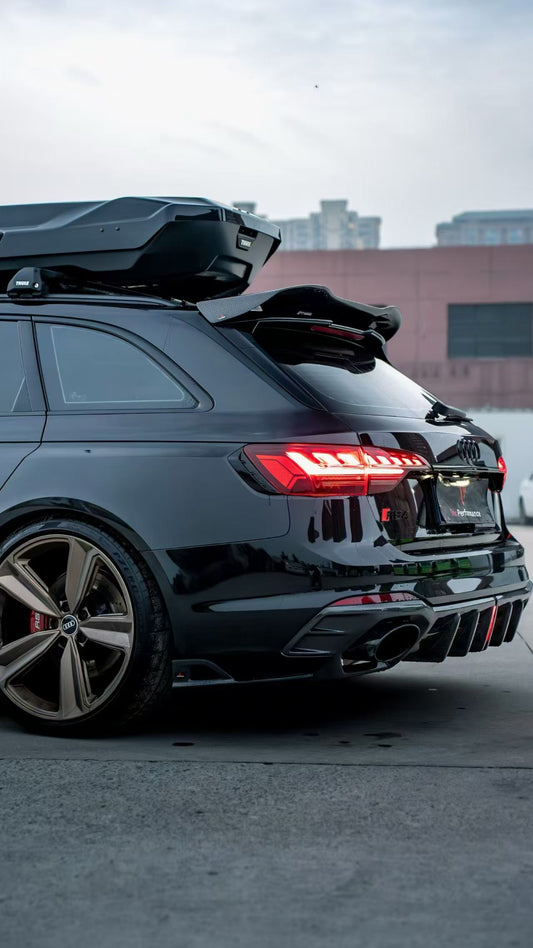 Audi RS4 B9 / B9.5 2018 2019 2020 2021 2022 2023 2024 with Aftermarket Parts - AE Rear Diffuser & Canards Carbon Fiber from ArmorExtend