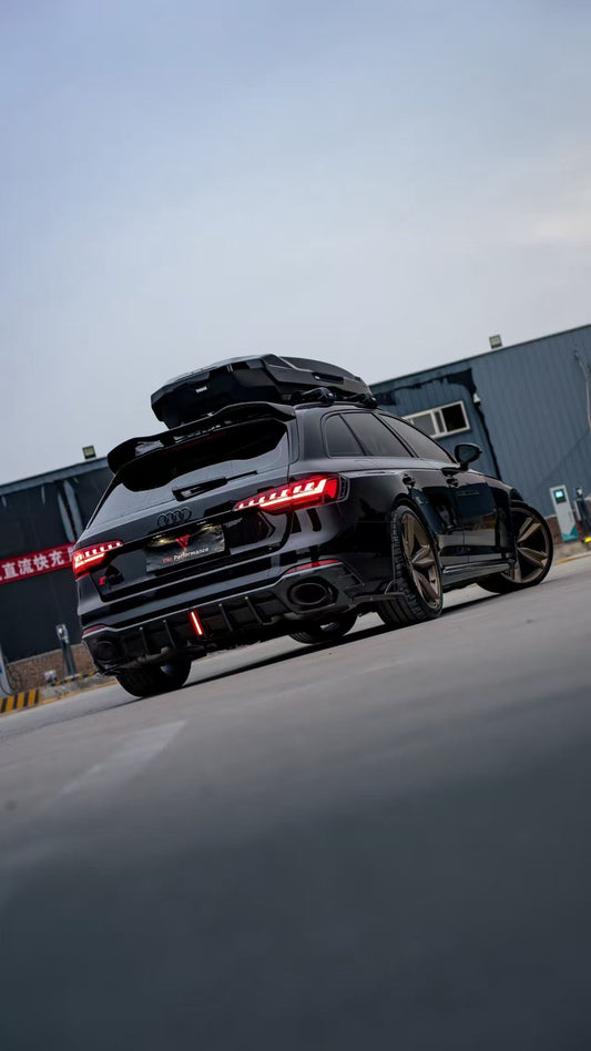 Audi RS4 B9 / B9.5 2018 2019 2020 2021 2022 2023 2024 with Aftermarket Parts - AE Rear Diffuser & Canards Carbon Fiber from ArmorExtend