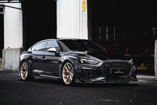 Audi RS5 B9.5 2020 2021 2022 2023 2024 2025with Aftermarket Parts - AE Style Front Lip Carbon Fiber from ArmorExtend