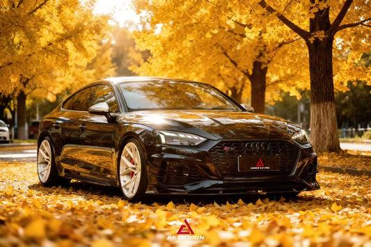 Audi RS5 B9.5 2020 2021 2022 2023 2024 2025with Aftermarket Parts - AE Style Front Lip Carbon Fiber from ArmorExtend