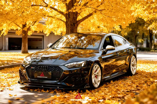 Audi RS5 B9.5 2020 2021 2022 2023 2024 2025with Aftermarket Parts - AE Style Front Lip Carbon Fiber from ArmorExtend