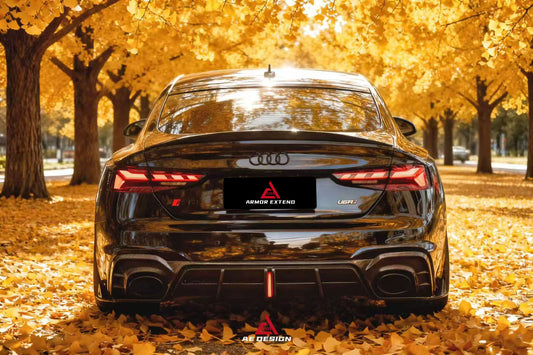 Audi RS5 B9.5 2020 2021 2022 2023 2024 Early 2025 with Aftermarket Parts - AE Style Rear Diffuser Carbon Fiber from ArmorExtend