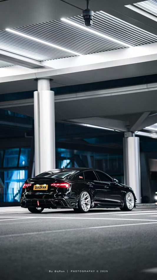 Audi RS5 B9.5 2020 2021 2022 2023 2024 Early 2025 with Aftermarket Parts - AE Style Rear Diffuser Carbon Fiber from ArmorExtend