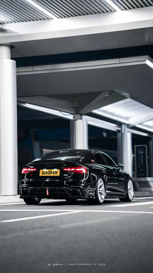 Audi RS5 B9.5 2020 2021 2022 2023 2024 Early 2025 with Aftermarket Parts - AE Style Rear Diffuser Carbon Fiber from ArmorExtend