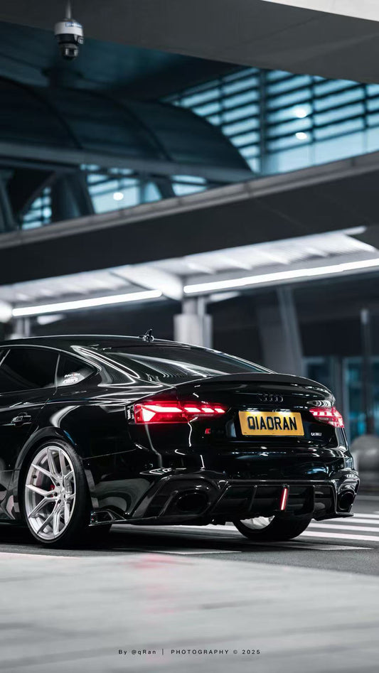 Audi RS5 B9.5 2020 2021 2022 2023 2024 Early 2025 with Aftermarket Parts - AE Style Rear Diffuser Carbon Fiber from ArmorExtend