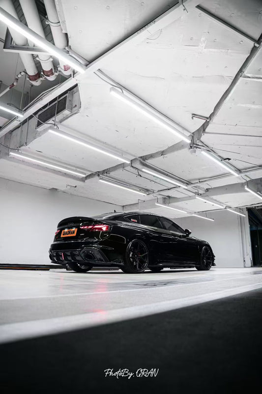 Audi RS5 B9.5 2020 2021 2022 2023 2024 Early 2025 with Aftermarket Parts - AE Style Rear Diffuser Carbon Fiber from ArmorExtend