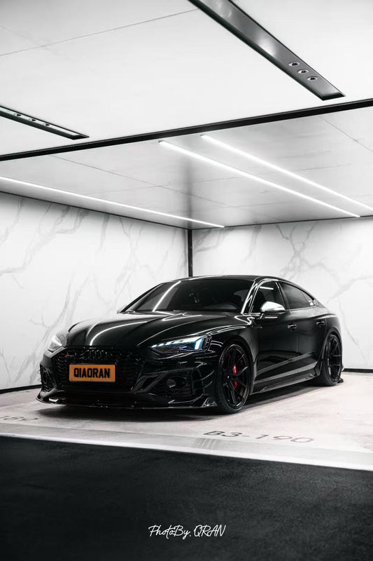 Audi RS5 B9.5 2020 2021 2022 2023 2024 2025with Aftermarket Parts - AE Style Front Lip Carbon Fiber from ArmorExtend