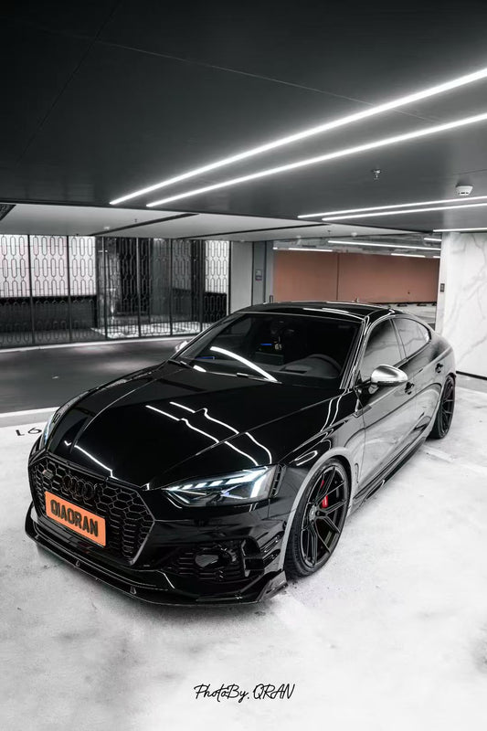 Audi RS5 B9.5 2020 2021 2022 2023 2024 2025 with Aftermarket Parts - AE Style Front Canards Carbon Fiber from ArmorExtend