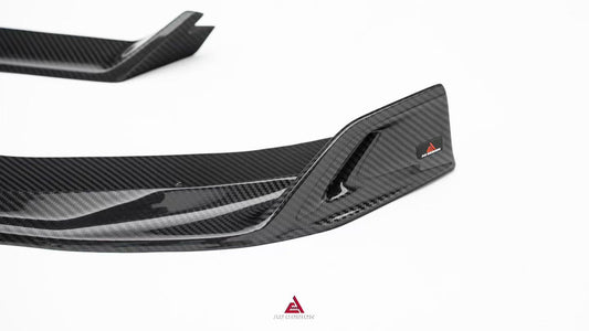 Audi RS5 B9.5 2020 2021 2022 2023 2024 2025 with Aftermarket Parts - AE V2 Style Front Lip Dry Pre-preg Carbon Fiber from ArmorExtend