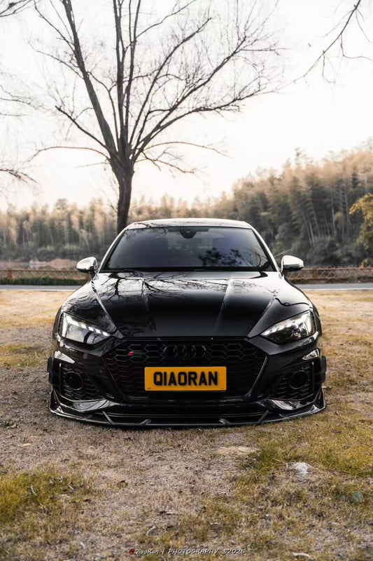 Audi RS5 B9.5 2020 2021 2022 2023 2024 2025 with Aftermarket Parts - AE V2 Style Front Canards Dry Pre-preg Carbon Fiber from ArmorExtend