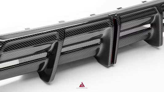 Audi RS5 B9.5 2020 2021 2022 2023 2024 2025 with Aftermarket Parts - AE V2 Style Rear Diffuser & Canards Dry Pre-preg Carbon Fiber from ArmorExtend