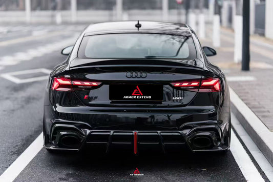 Audi RS5 B9.5 2020 2021 2022 2023 2024 2025 with Aftermarket Parts - AE V2 Style Rear Diffuser & Canards Dry Pre-preg Carbon Fiber from ArmorExtend