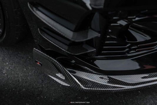 Audi RS5 B9.5 2020 2021 2022 2023 2024 2025 with Aftermarket Parts - AE V2 Style Front Lip Dry Pre-preg Carbon Fiber from ArmorExtend