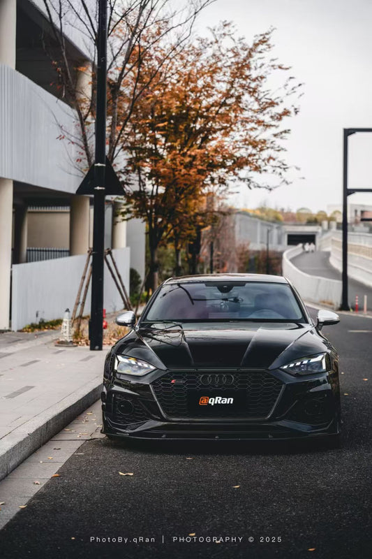 Audi RS5 B9.5 2020 2021 2022 2023 2024 2025 with Aftermarket Parts - AE Style Front Canards Carbon Fiber from ArmorExtend