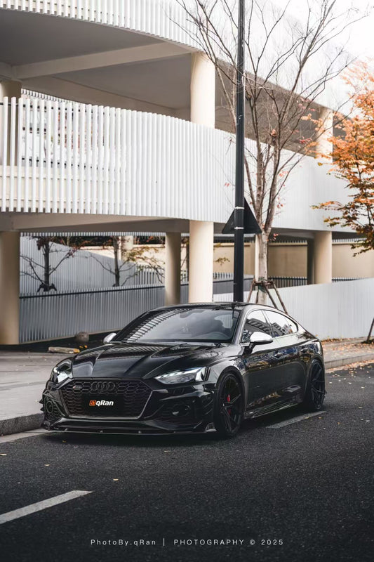 Audi RS5 B9.5 2020 2021 2022 2023 2024 2025 with Aftermarket Parts - AE Style Front Canards Carbon Fiber from ArmorExtend