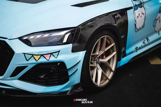 Audi RS5 B9 B9.5 2017 2018 2019 2020 2021 2022 2023 2024 2025 with Aftermarket Parts - AE Style Front Fenders Carbon Fiber from ArmorExtend