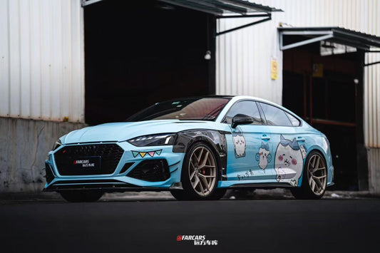Audi RS5 B9 B9.5 2017 2018 2019 2020 2021 2022 2023 2024 2025 with Aftermarket Parts - AE Style Front Fenders Carbon Fiber from ArmorExtend