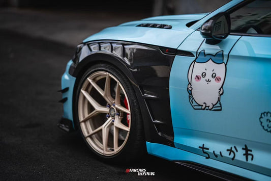Audi RS5 B9 B9.5 2017 2018 2019 2020 2021 2022 2023 2024 2025 with Aftermarket Parts - AE Style Front Fenders Carbon Fiber from ArmorExtend