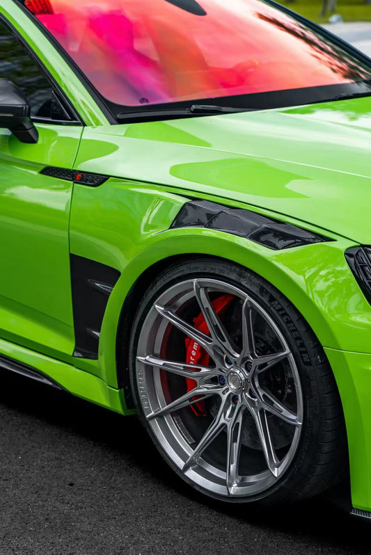 Audi RS5 B9 B9.5 2017 2018 2019 2020 2021 2022 2023 2024 2025 with Aftermarket Parts - AE Style Front Fenders Carbon Fiber from ArmorExtend