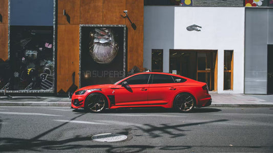 Audi RS5 B9.5 2020 2021 2022 2023 2024 2025 with Aftermarket Parts - AE Style Front Canards Carbon Fiber from ArmorExtend